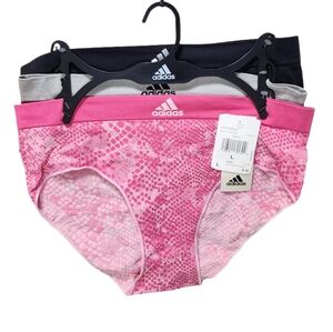 Adidas Panties 3-Pack Seamless Brief Women's Underwear Size L Multicolor